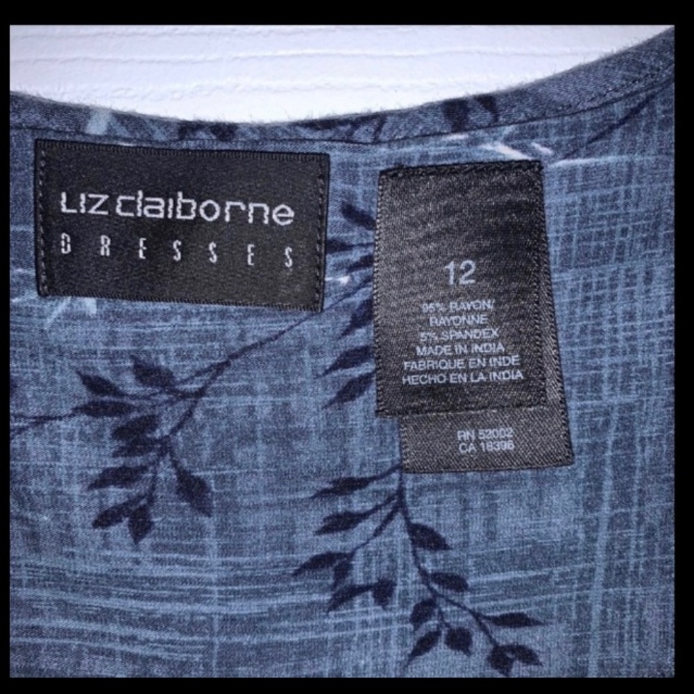 NWOT, 2 Piece Liz Claiborne Blue, Top & Dress, Size 12 - Picture 3 of 8
